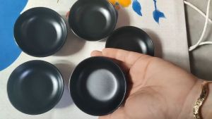 Combo 10 cái chén đựng nước chấm nhựa melamine nhám đen kích thước Ø 7.5 x 2.5 cm - cc57n