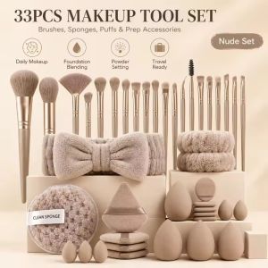 33pcs Makeup Sponge Kit / with Beauty Egg Foundation Cosmetic Sponges Powder Puff Wash Face Headbands / Women Makeup Tools