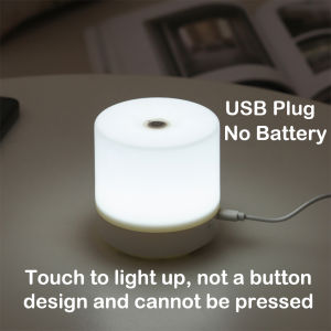 Touch USB Bedside Lamp Study Reading Table Lamp 3 Modes Dimming Eye Protection For Bedroom Kids Gift Portable LED Night Light
