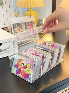 Transparent Acrylic Card Storage Box Small Horse Treasure Box Ultraman Li Card Organizer Box Rectangular Single Layer Plastic