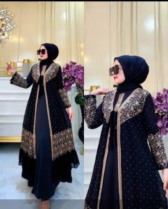 Abaya Turkey Terbaru 2024//abaya bahan Jersey premium kombinasi ceruty premium M L XL XXL//