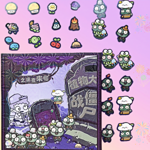 Large Size Magnetic Quiet Book Toy Stick to Wall Plant versus Zombie Night Comes Magnetic Absorption Self Adhesive Toy