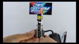 LAMPU UTAMA LED ICC M06E 6 SISI HI LO PUTIH 30 WATT M5 H4 H6 AC DC MOTOR MOBIL PNP ORIGINAL