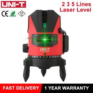 LM520LD วัดระดับเลเซอร์ UNI-T LM530LD LM550LD 2 3 5ผ้าลินินลายกากบาทปรับระดับเอง360หมุนได้3D เครื่องมือปรับระดับเลเซอร์สีเขียวในกลางแจ้ง
