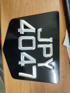 Plate ketuk tiga segi (free sticker depan 1pc)