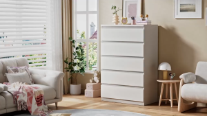 Nordic 4/5 Layer Drawer Clothes Storage Cabinet White Drawer Cabinet Wooden Cabinet