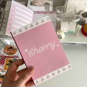 Cute Korean Cherry and Strawberry Book A6 Strange Highvalue Thick Book Color Page Horizontal Line Student Diary Hand Ledger Gift