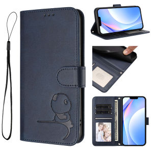 3D Bear Leather Phone Wallet Case Book For Samsung Galaxy A12 A22 A32 A52 A72 A21s A41 A51 A71 A10 A20 A50 M33 M34 M35 M36 Cover