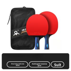 Professional Table Tennis Rackets High Performance Sets with Rackets & Carrying Case Training Pure Solid Wood High Elasticity