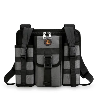 Unisex Outdoor Sports Water Bottle Bag Single Shoulder Backpack Cycling Leisure Tactical Chest Bag Oxford Cloth Lightweight 2...