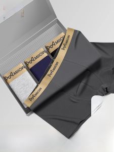 miiow | Pure Cotton Mens Underwear Breathable Antibacterial Boxer Shorts Youth Large Size Briefs Comfortable Mid Waist Design