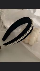 F4 Bando Korea 3cm Impor dengan Aksen Mutiara Cloud Korean Pearl Headband Bando Busa Mutiara Bandana Sponge Aksesoris Wanita FG35