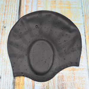 Professional Competition Swimming Cap Silicone Waterproof Mens and Womens plus Size Ear Protection Long Hair Kids Bath Shower Cap Winter Swimming Cold-Proof