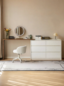 WEISHA | Modern Minimalist White Dressing Table With Drawer Unit