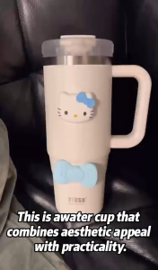 Tyeso 900ml/1200ml Tumbler for hot and cold Car cup White Stainless vacuum insulated tumbler Travel Mug With Straw