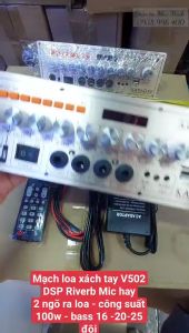 MẠCH LOA KÉO XÁCH TAY 100W 2 NGÕ RA LOA V502HL MẪU MÃ ĐEP ÂM THANH CHẤT LƯỢNG