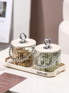 Luxurious Candy Storage Box Snack Plate Walnut Peanut Dried Fruit Plate Modern Simple Style Plastic Fruit Tray for Living Room