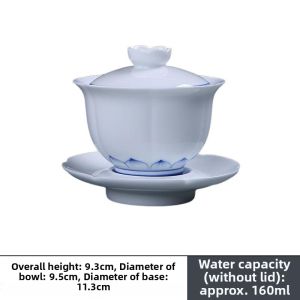 Handpainted Blue-and-white Porcelain Teacup Large