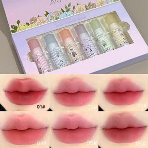 ชุดลิปมัด 6 ชิ้น ลิปสติกเนื้อกำมะหยี่สีนู้ด น่ารัก สไตล์ละครสัตว์ เนื้อแมทท์ เนียนนุ่ม สีติดง่าย ติดทนนาน ลิปกลอสแต่งหน้า ของขวัญสุดเพอร์เฟค