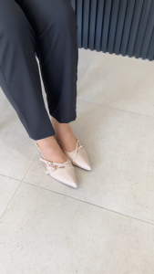 LAMELIKA - Kara Mules Sandal Wanita Elegan 3 Cm Slip On Anti Slip