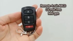 Remote 315Mhz 433Mhz 4 nút ABCD K323A Remote điều khiển từ xa tặng Móc treo tặng Pin