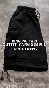 NEW PUSTER CLOTING Celana Cargo Pendek Pria Wanita Kekinian Warna Hitam Banyak Motif Kargo Termurah 2023