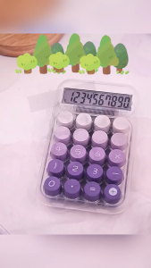 Cute Calculator with Mechanical Switch Calculator with Big Buttons & 10-Digit LCD Display Battery-Powered Ideal for School Home & Office Use