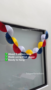 Hiasan Hari Merdeka & Malaysia Paper Fan Garland