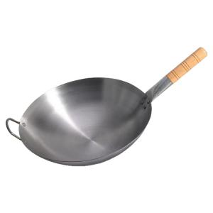 Traditional Style Ultra-Thin Iron Wok Non-Stick for Gas Stove Cooking Commercial Use Rust-Resistant Light Weight 36cm Diameter