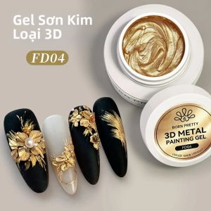 Sơn Gel Móng Tay 3D Kim Loại BORN PRETTY 5ml Có Họa Tiết Nổi Dùng Để Vẽ Và Khắc Dụng Cụ Trang Trí Móng Tay
