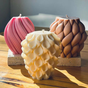 แม่พิมพ์เทียนทำจากซิลิโคนแกะสลักรูปทรงศิลปะแอบสแตรกต์รูปทรงเรขาคณิตแบบไม่สม่ำเสมอ3D สวยงามไม่ซ้ำใครสำหรับตกแต่งบ้าน