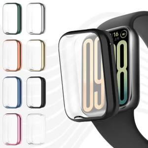 Soft TPU Case for Xiaomi Mi Band 9 Pro Smart Watch Strap Bumper Cover Screen Protector for Xiaomi Mi Band 8 Pro