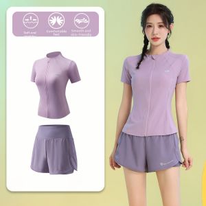 BAISILING | Breathable Moisture-wicking Sportswear for Women Short Sleeve