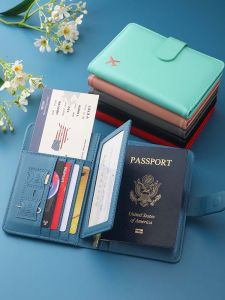 Travel Passport Holder Document Bag Multi-Functional Ticket Boarding Pass Storage Case Protection Cover for International Travel
