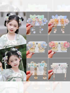 Retro Tassel Flower Hair Clip Womens Side Clip Childrens Bangs Hair Card Forehead Edge Clip Hair Accessories  Outburst