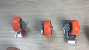 HEAVY DUTY CASTER WHEEL COLOR ORANGE SIZE 2345" FIXED SWIVEL AND SWIVEL WITH LOCK