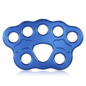 Outdoor 8 Holes Paw Rigging Plate 45KN Rescue Climbing Mountaineering Equipment Multi Anchor Point Connector Gear for Lixada
