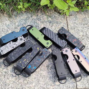 HFTOY Key Organizer nhỏ gọn chủ kim loại móc chìa khóa tối giản trường Hợp Chủ chặt 1-5 phím kim loại Keychain