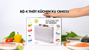 Bộ 4 thớt nhựa cao cấp KUCHEN KU CB4025 chất liệu nhựa PP | Bảo hành chính hãng 1 năm