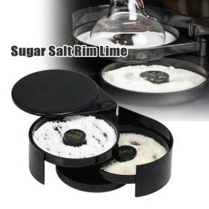 3-Tier Sugar Salt Rim Lime Tray Cocktail Margarita Juice Glass Rimmer