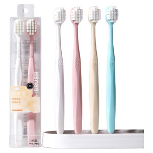 Soft Bristle Toothbrush Wide Head Ultra Fine Dense Hair for Men And Women Home Use Couple Dental Cleaning Gum Protection