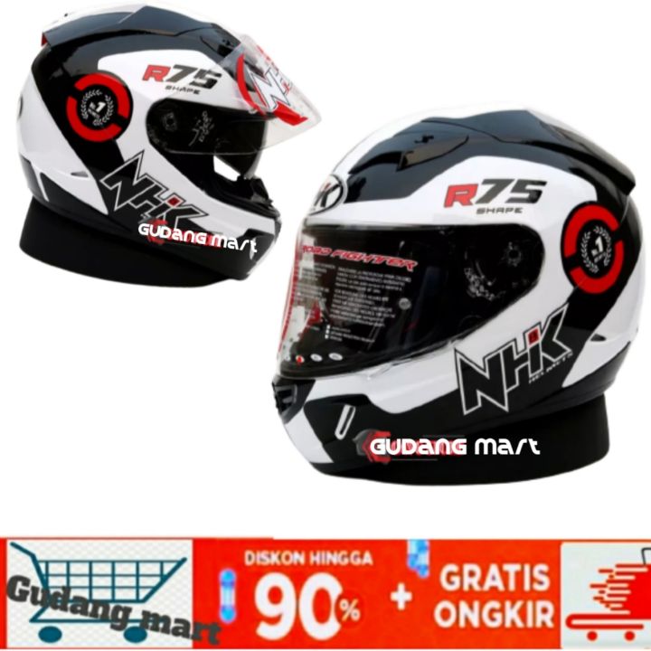 Helm NHK Gp 1000 R75 X01 original nhk Helm Cowok / Helm Cewek Sport