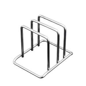 Stainless Steel Pot Lid Cutting Board Holder Space-Saving Desktop Storage Rack Kitchen Organizer Heavy-Duty Countertop Rack