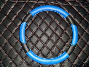 Cover Pelindung Stir Mobil kijang Ukuran M Bahan karet Kulit
