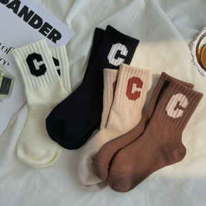 Tất Bé Gái Trẻ Em Mẫu Xuân Thu Cotton Trẻ Em Ống Vừa Sành Điệu Instagram Phong Cách Hàn Quốc Loại A Thu Đông Bé Trai Mẫu Nổi Tiếng Trên Mạng Chữ Cái