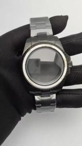 40mm sapphire glass case of the Deep Sea series mens matte watch suitable for the NH35 movement case and stainless steel strap