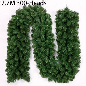 2.7M Artificial Garland Home Party Wall Door Decor Christmas Supplies Tree Ornaments For Stair Fireplace Xmas Decoration Party