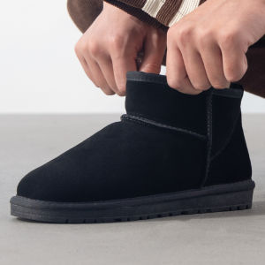 Blue Step Mens Winter Outdoor Sports Shoes Warm Fleece Lined Casual Boots Low Top Lace up City Sport Style All Season Wear