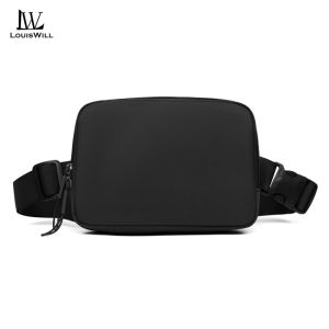 LouisWill Mens Waist Bag Multifunctional Chest Bag Waterproof Sports Bag Large Capacity Phone Bag Casual Bag Messenger Bag Outdoor Fitness Bag Travel Bag Business Bag