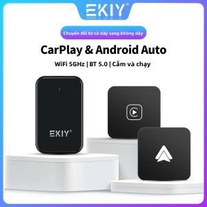 Bộ Chuyển Đổi EKIY Carplay Có Dây Sang Không Dây Cho Toyota Mazda Nissan Camry Suzuki Subaru Citroen Audi Mercedes Kia Ford Opel - Hỗ Trợ IOS15 Spotify BT